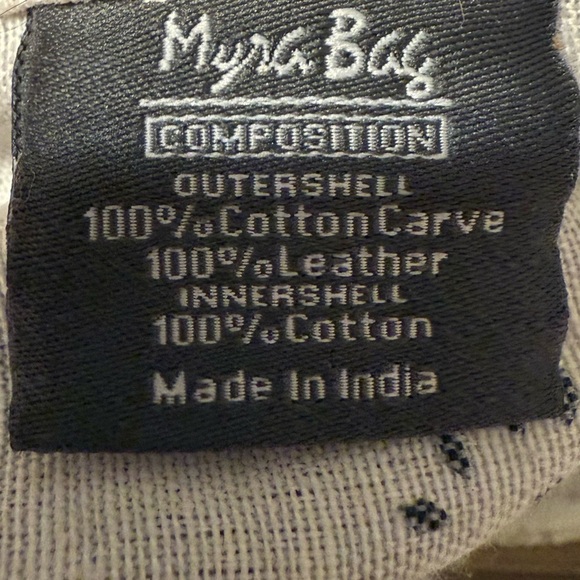 Myra Bag Gray and Tan Geometric Backpack
